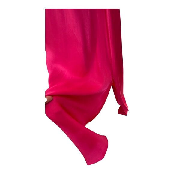 ZARA Draped Sexy Strappy Barbie Pink Midi Satin Slip Dress NWT Blogger Fav XL - Picture 7 of 16